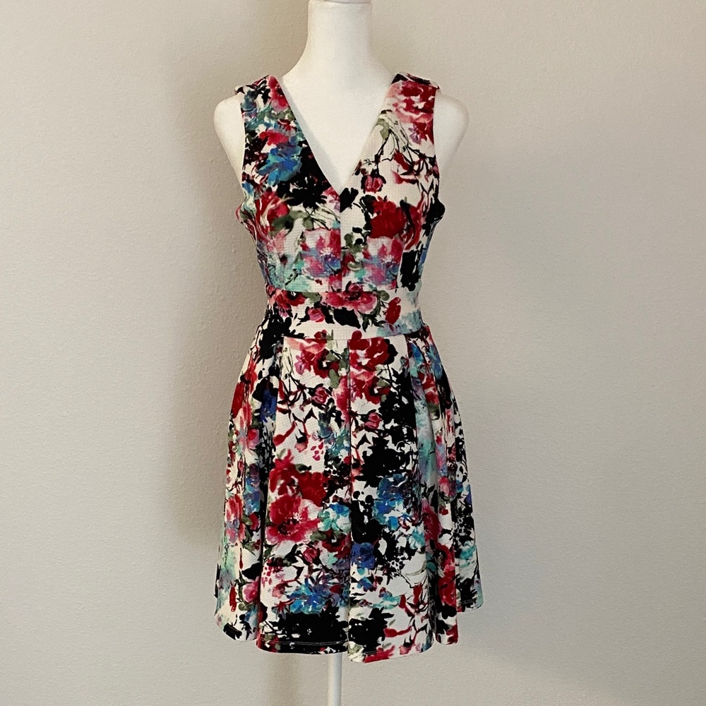 Haute Monde Multicolor Floral Mini Dress